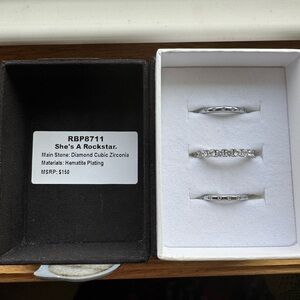 Bomb Party Luxe Bands rings size 10. “She’s a Rockstar”